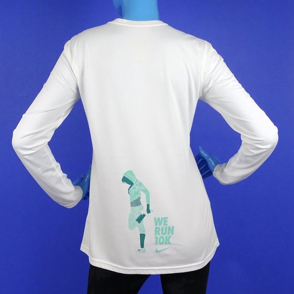 Nike Dri-Fit Long Sleeve Running Shirt Top M 8 10 - Picture 6 of 7
